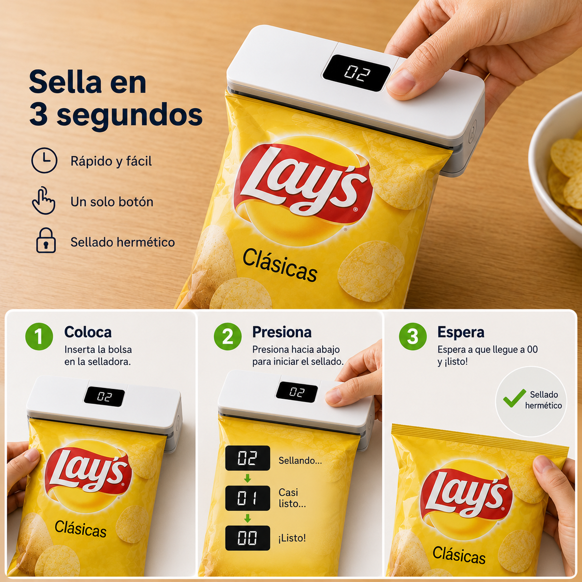 Selladora NoBa Inteligente Portátil Multifunción