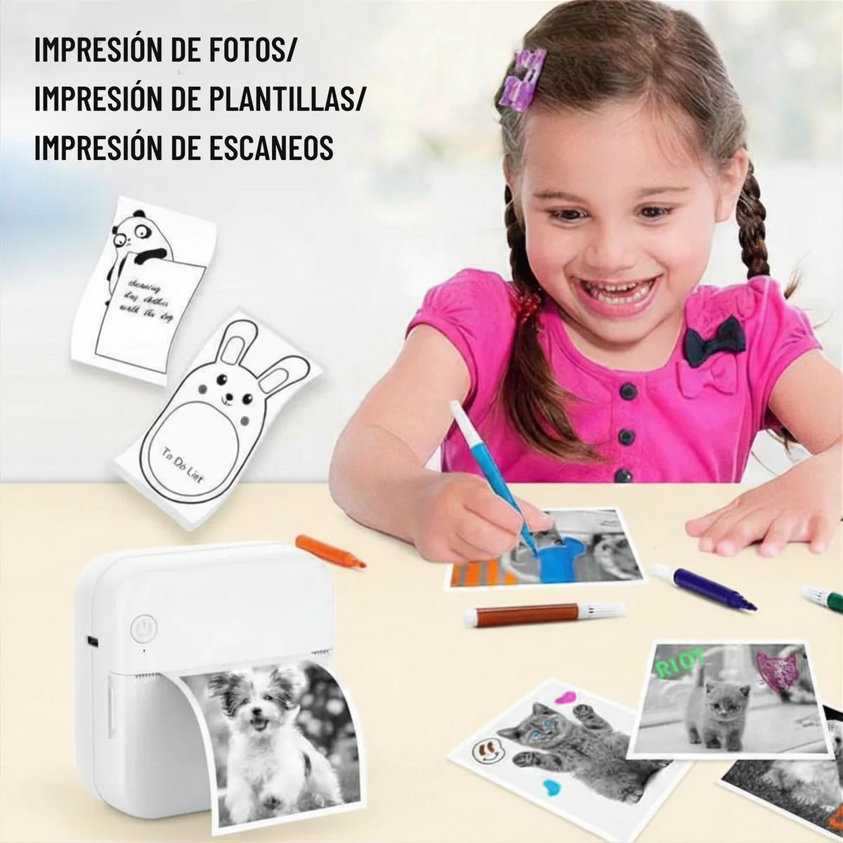Mini Impresora Térmica Portátil.