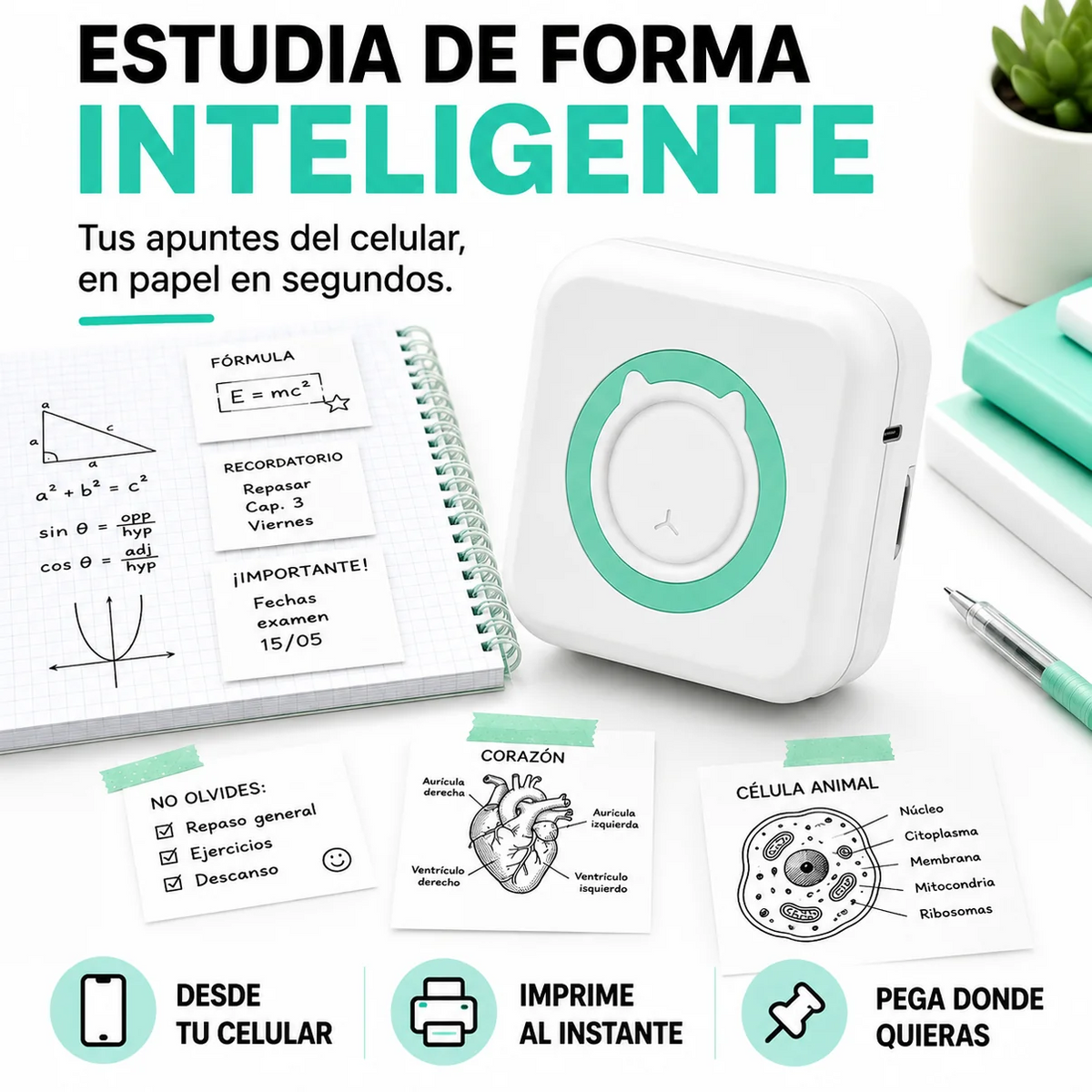 Mini Impresora Térmica Portátil.